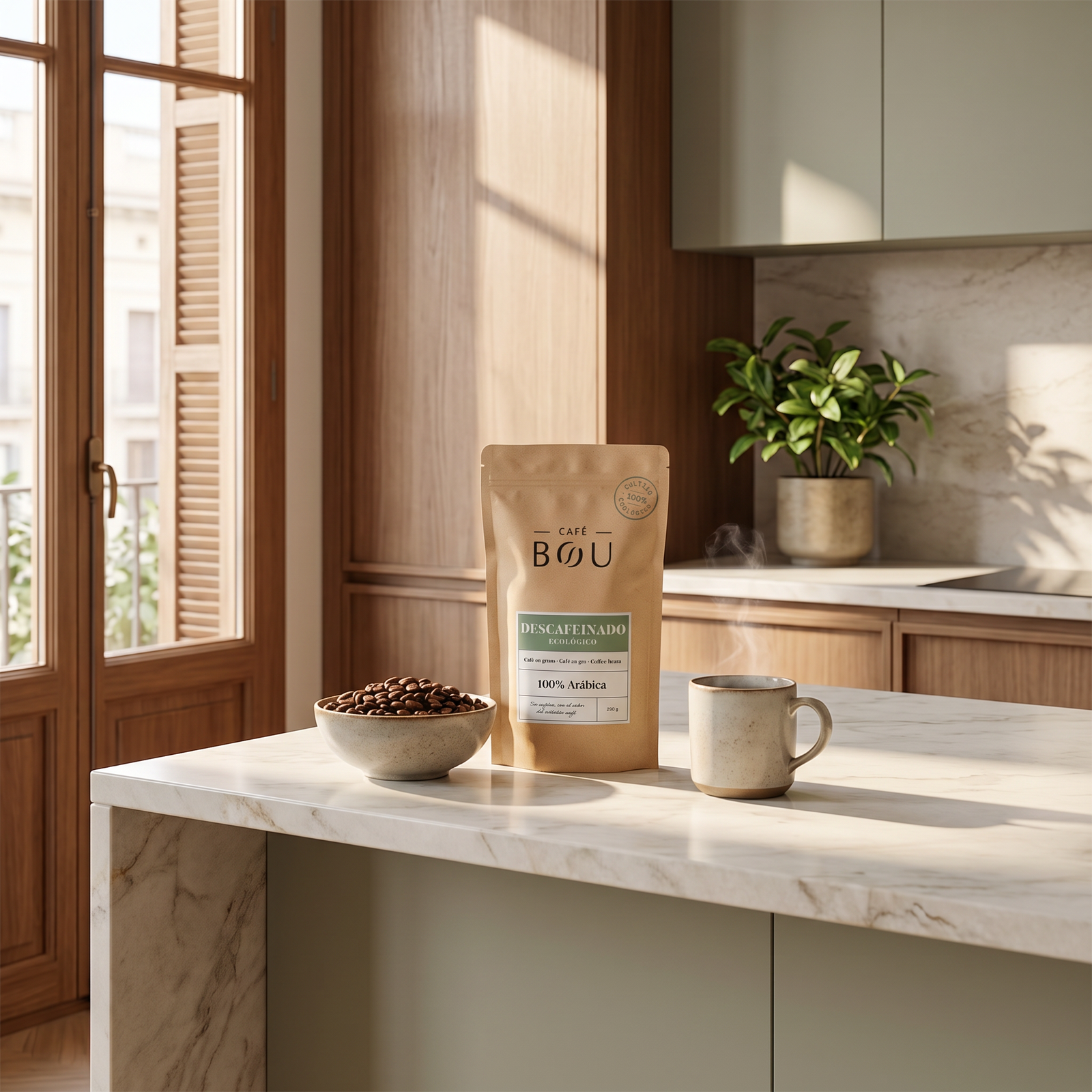 CAFÉ GRANO ECOLÓGICO DESCAFEINADO / 100% ARÁBICA