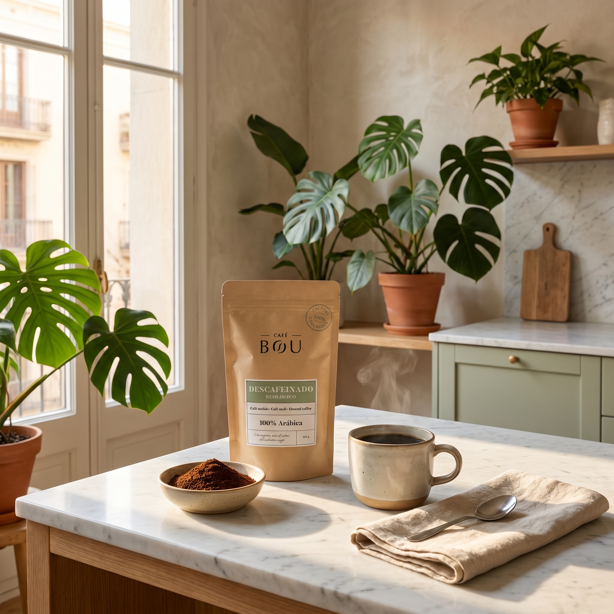 CAFÉ MOLIDO ECOLÓGICO DESCAFEINADO / 100% Arábica