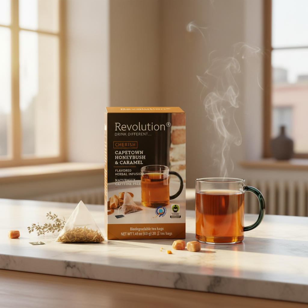 ROOIBOS CON SABOR A CARAMELO - 20 PIRÁMIDES