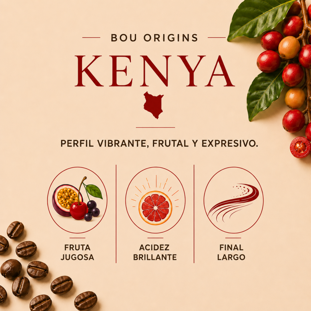 CAFÉ EN GRANO BOU ORIGINS KENYA - 250 g
