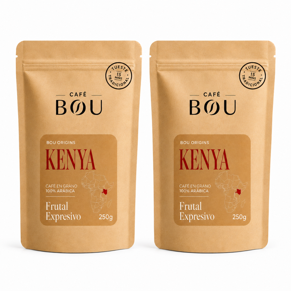 CAFÉ EN GRANO BOU ORIGINS KENYA 250 g - PACK 2