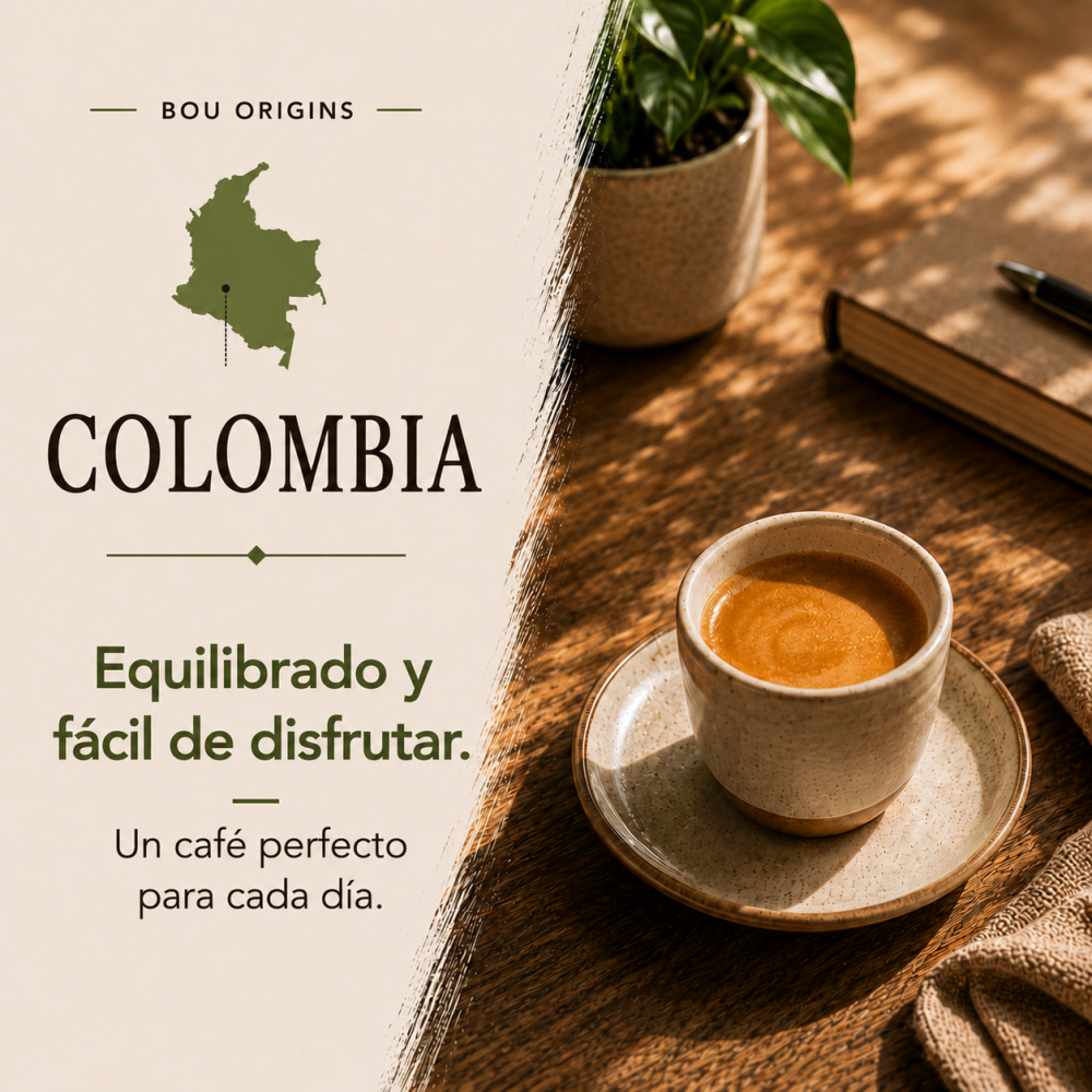 CAFÉ EN GRANO BOU ORIGINS COLOMBIA - 250 g