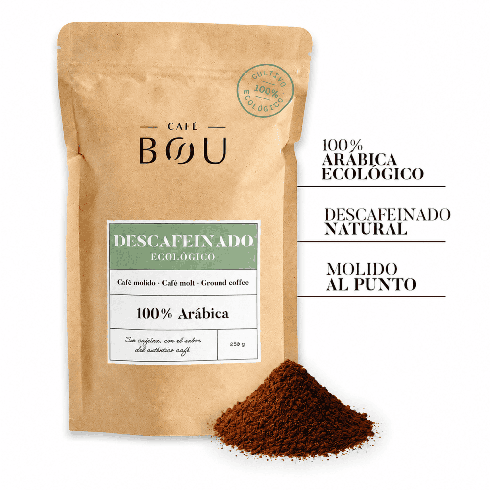 CAFÉ MOLIDO ECOLÓGICO DESCAFEINADO / 100% Arábica - PACK 6