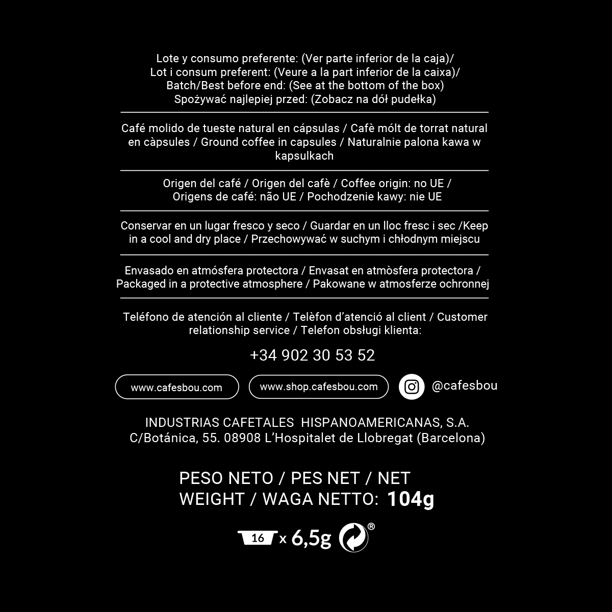 CÁPSULA COMPATIBLE A MODO MIO® DO ESPRESSO INTENSO