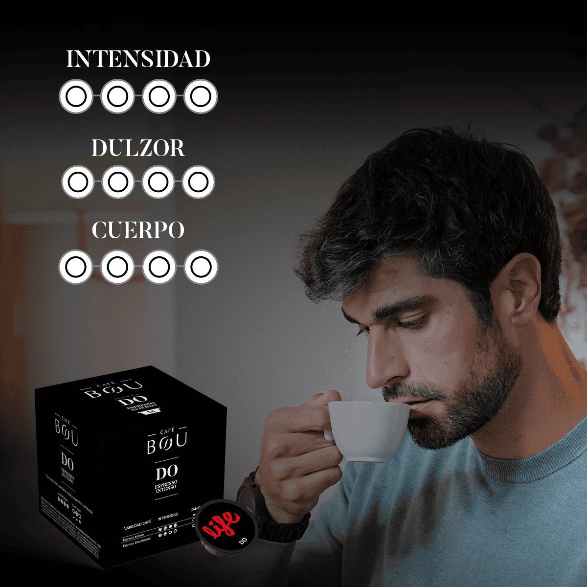 CÁPSULA COMPATIBLE A MODO MIO® DO ESPRESSO INTENSO