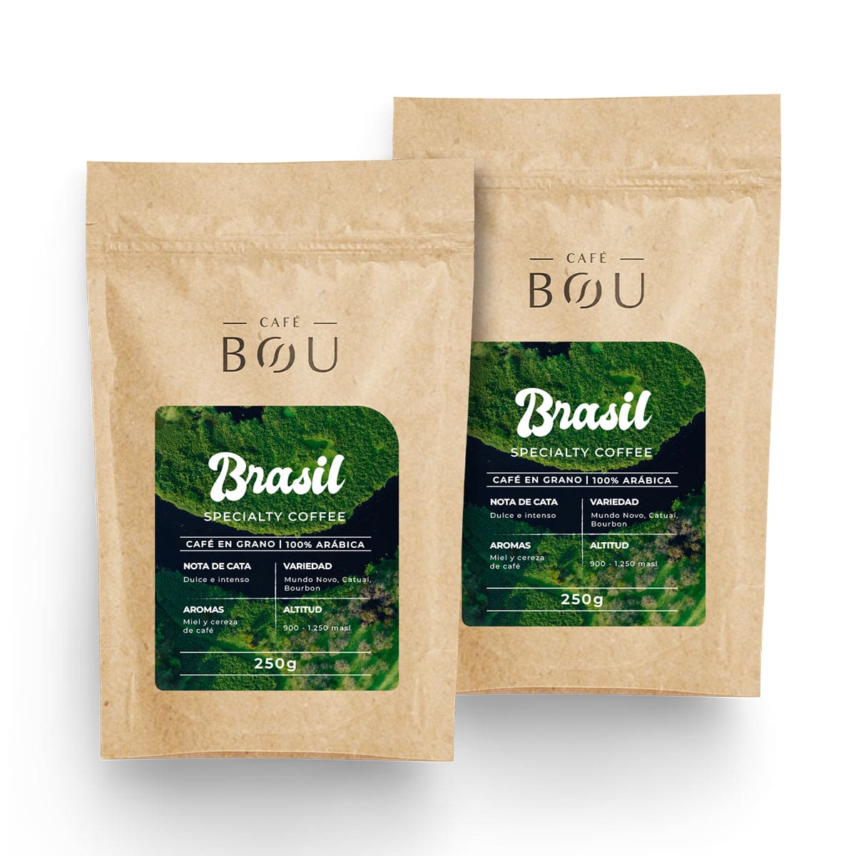 CAFÉ DE ESPECIALIDAD EN GRANO BRASIL -250 g - PACK 2 UNIDADES