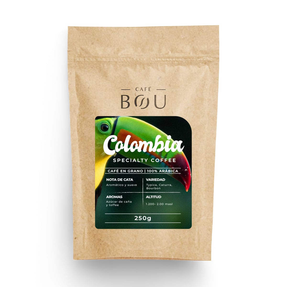CAFÉ DE ESPECIALIDAD EN GRANO COLOMBIA -250 g