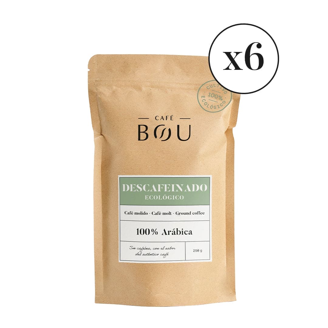 CAFÉ MOLIDO ECOLÓGICO DESCAFEINADO / 100% Arábica - PACK 4