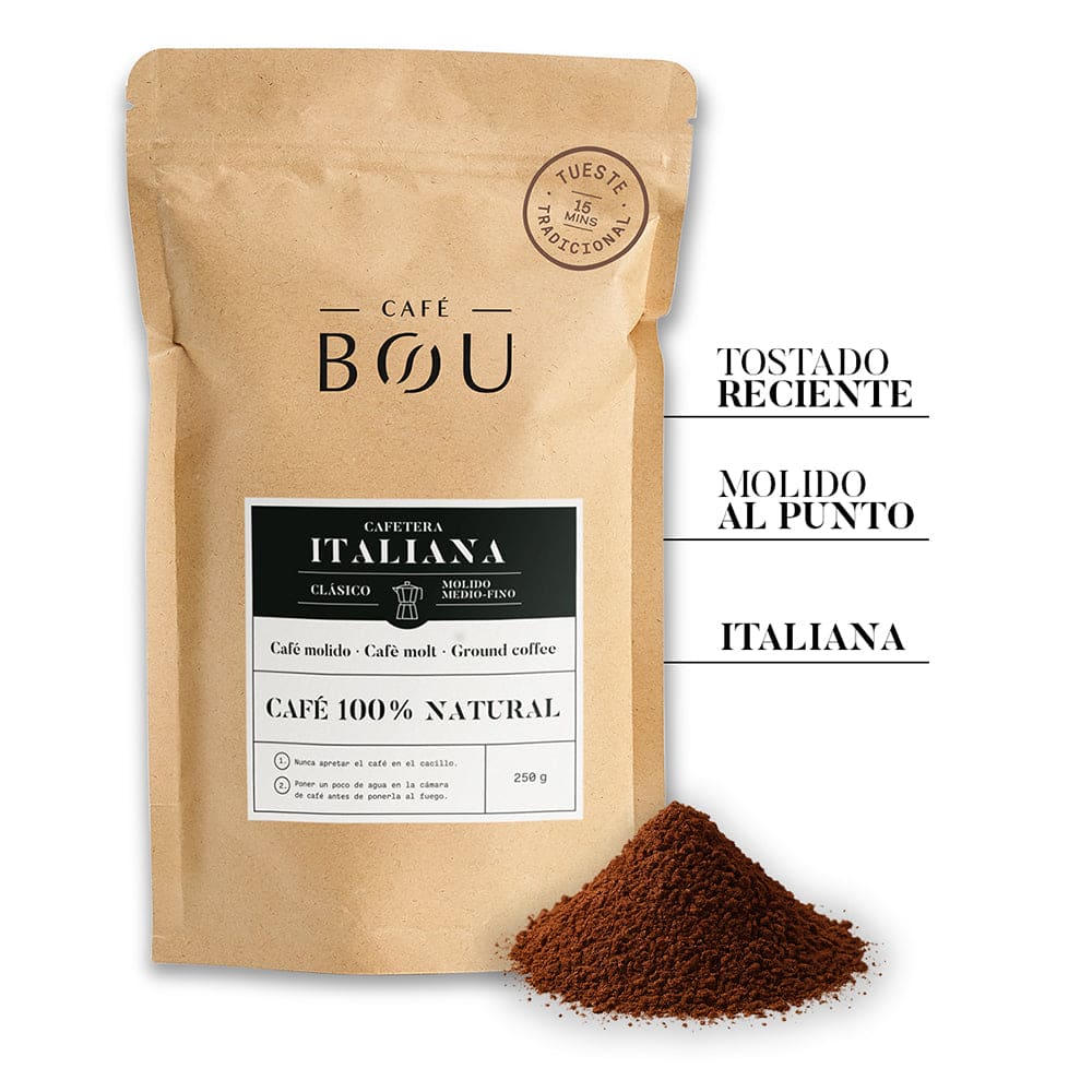 CAFÉ MOLIDO PARA CAFETERA ITALIANA - 250Gr PACK 4
