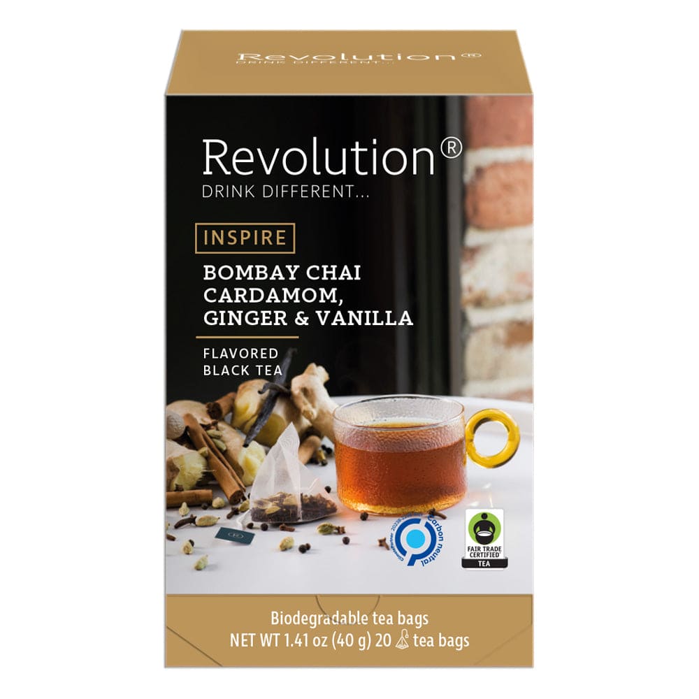 TÉ NEGRO BOMBAY CHAI CON JENGIBRE, CARDAMOMO Y VAINILLA - 20 PIRÁMIDE