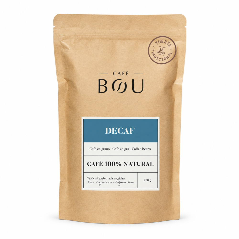 CAFÉ DESCAFEINADO EN GRANO BOU DECAF - 250 g