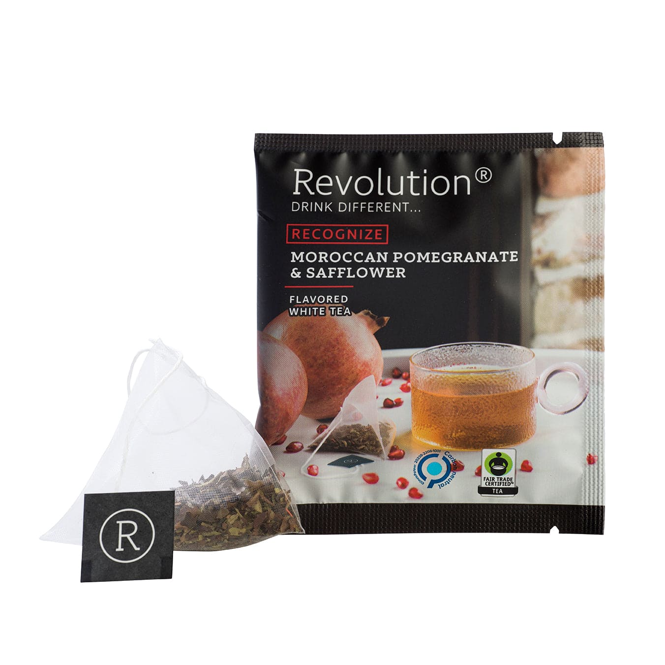 TÉ BLANCO CON SABOR A GRANADA Y CÁRTAMO - 20 PIRÁMIDES