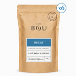 CAFÉ DESCAFEINADO EN GRANO BOU DECAF 250 g - PACK 6