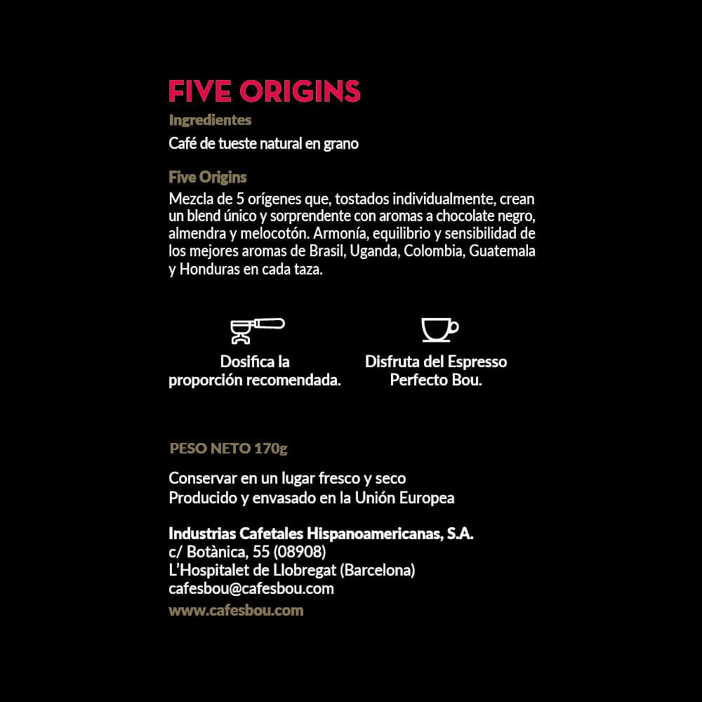 CAFÉ GRANO FIVE ORIGINS / 100% Arábica